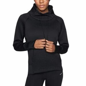 Athleta Jacquard Elevation Sweatshirt Pullover Black Funnel Neck Women Small